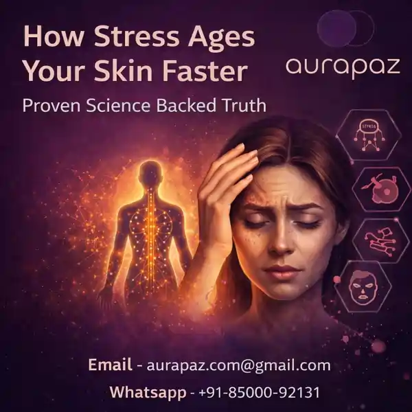 How Stress Ages Your Skin Faster Proven Science Backed Truth with AuraPaz holistic healing approach